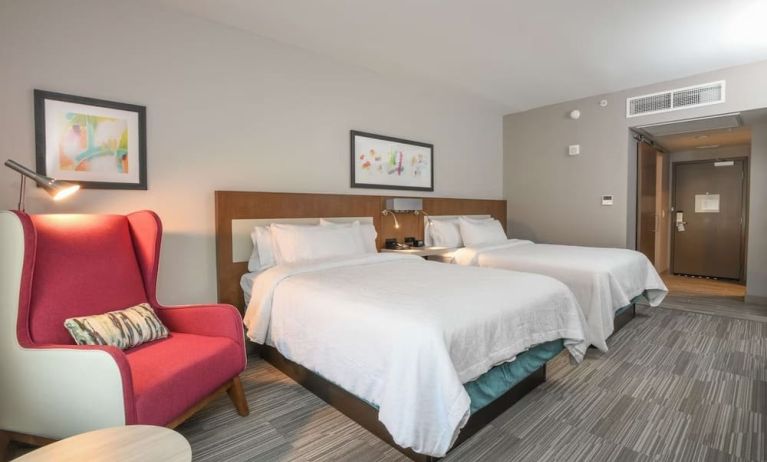 Day use twin room at Hilton Garden Inn Cincinnati Midtown.