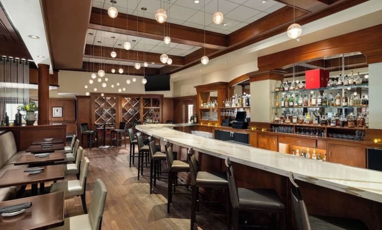 On-site bar with lounge seating at Hilton Scottsdale Resort & Villas.