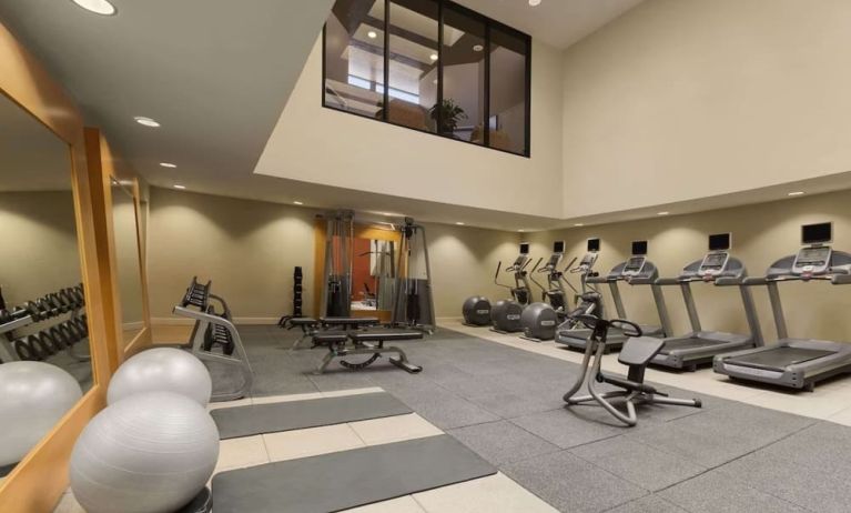 Fully equipped fitness center at Hilton Scottsdale Resort & Villas.