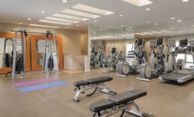 Fully equipped fitness center at Hilton Scottsdale Resort & Villas.