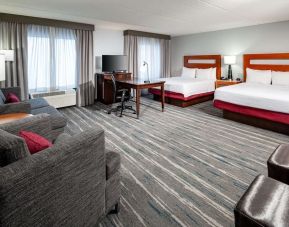 Day use twin room with work desk at Hampton Inn & Suites St. Louis At Forest Park.