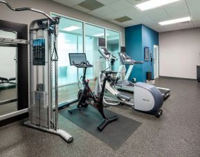 Fully equipped fitness center at Hampton Inn & Suites St. Louis At Forest Park.