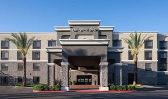 Entrance and parking area at Hampton Inn Los Angeles-Orange County-Cypress.