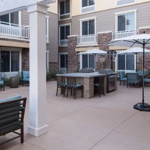 Outdoor lounge area at Homewood Suites By Hilton Agoura Hills.