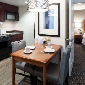 Day use suite with in-room kitchen and lounge area at Homewood Suites By Hilton Agoura Hills.