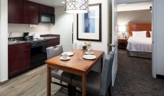 Day use suite with in-room kitchen and lounge area at Homewood Suites By Hilton Agoura Hills.
