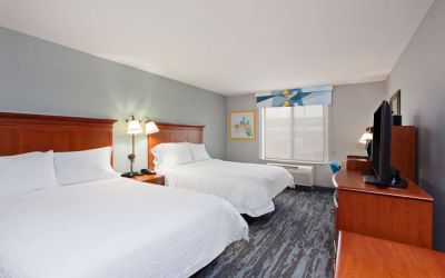 Day use twin room with work desk at Hampton Inn & Suites Clovis-Airport North.