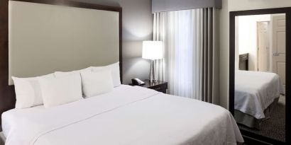 Day use room with king bed at Homewood Suites By Hilton San Jose Airport-Silicon Valley.