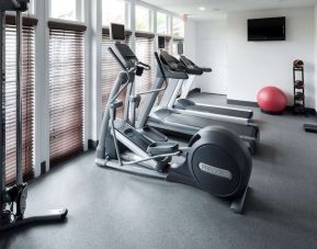 Well equipped fitness center at Homewood Suites By Hilton San Jose Airport-Silicon Valley.