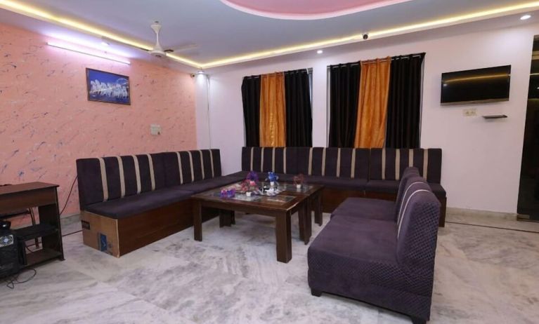 Lobby seating at Hotel NoVo Agra.