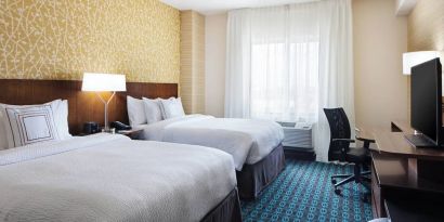 Queen beds available at Fairfield Inn & Suites By Marriott North Bergen.