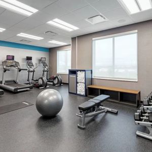 Fitness center at Fairfield Inn & Suites By Marriott North Bergen.