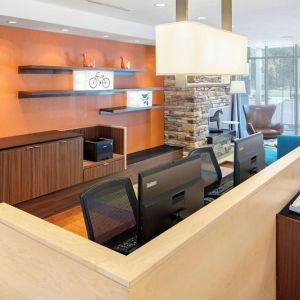 Business center at Fairfield Inn & Suites By Marriott North Bergen.