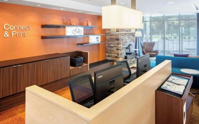 Business center at Fairfield Inn & Suites By Marriott North Bergen.