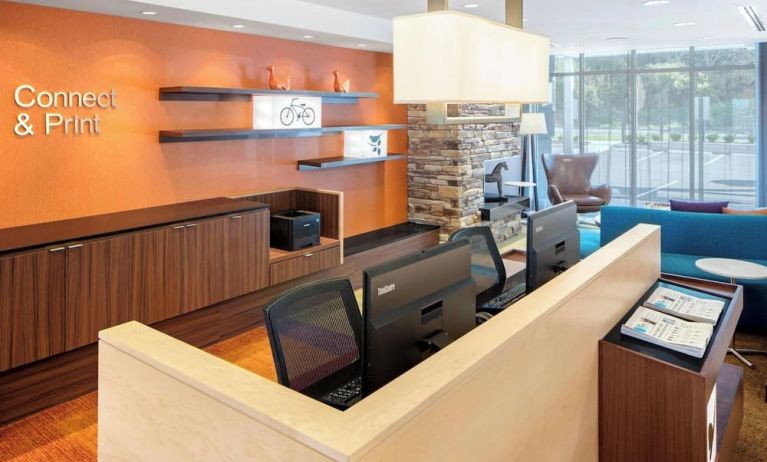 Business center at Fairfield Inn & Suites By Marriott North Bergen.