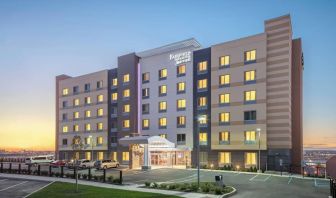 Parking and hotel exterior at Fairfield Inn & Suites By Marriott North Bergen.