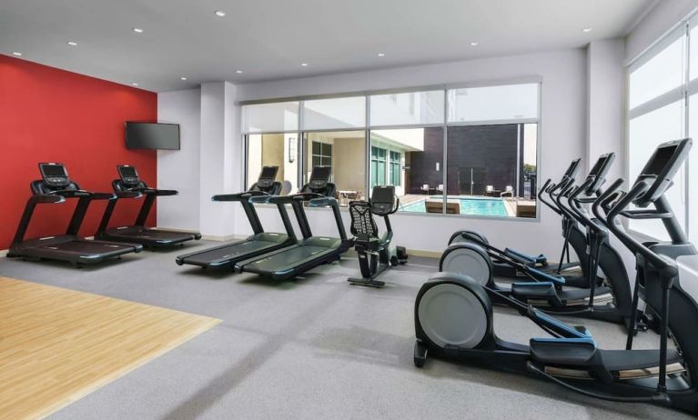 Well equipped fitness center at Hilton Garden Inn Sunnyvale.