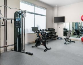 Well equipped fitness center at Hilton Garden Inn Sunnyvale.