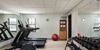 Well equipped fitness center at Kimpton Theta New York - Times Square.