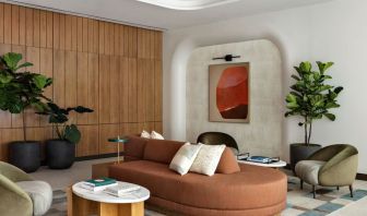 Lounge seating at Kimpton Theta New York - Times Square.