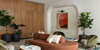 Lounge seating at Kimpton Theta New York - Times Square.