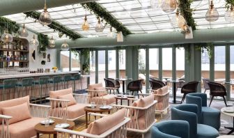 On-site restaurant with comfortable seating at Kimpton Theta New York - Times Square.