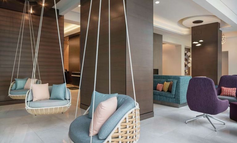 Lounge seating at 	Home2 Suites By Hilton Denver Downtown Convention Center.