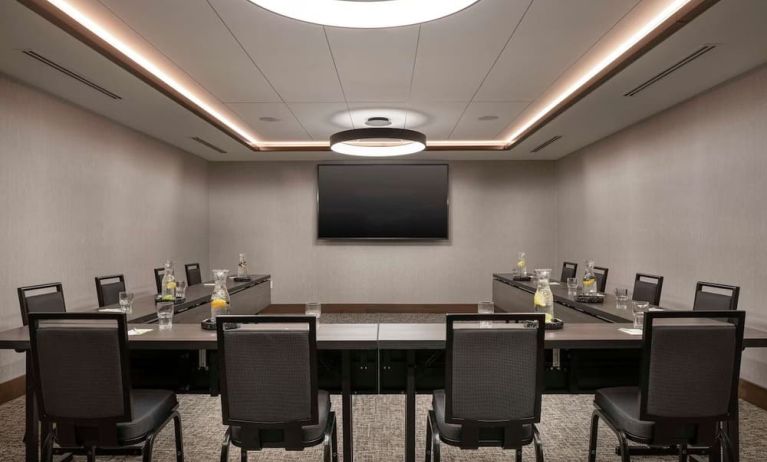 Professional meeting room at 	Home2 Suites By Hilton Denver Downtown Convention Center.
