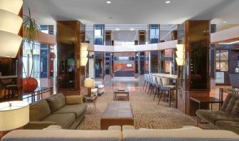 Lobby lounge at Hilton Newark Airport.