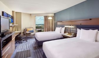 Day use twin room at Hilton Newark Airport. 