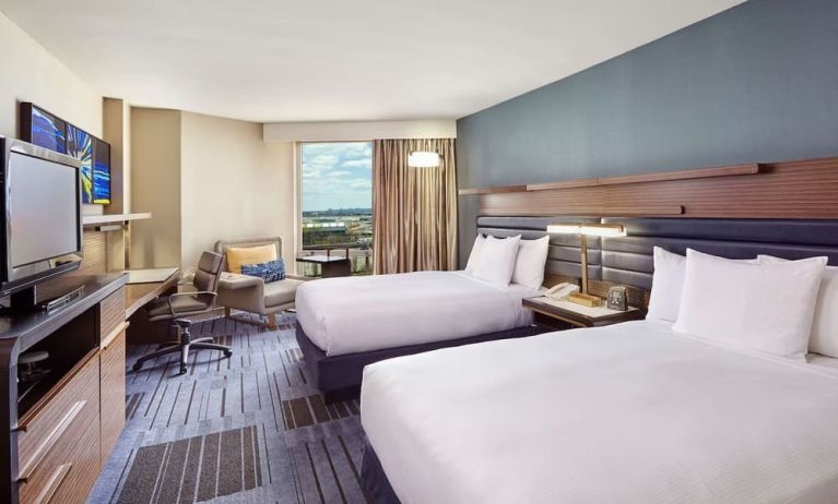 Day use twin room at Hilton Newark Airport. 