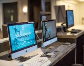 Business center at Hilton Newark Airport.