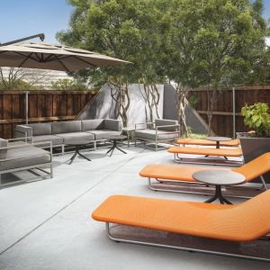 Lounge chairs at Crowne Plaza Dallas Market Ctr - Love Field.