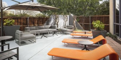 Lounge chairs at Crowne Plaza Dallas Market Ctr - Love Field.