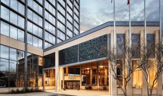 Hotel entrance at Crowne Plaza Dallas Market Ctr - Love Field.