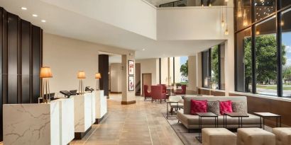 Lobby lounge at Crowne Plaza Dallas Market Ctr - Love Field.
