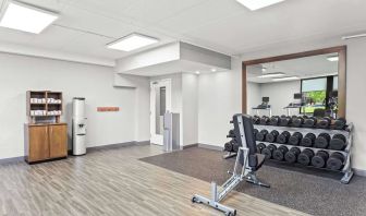 Well equipped fitness center at Hampton Inn Chicago/Naperville.
