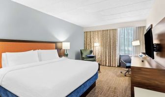 Bright and spacious day use room with work desk at Hampton Inn Chicago/Naperville.
