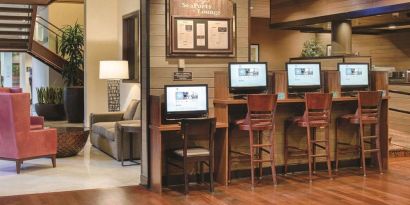 Business center at DoubleTree By Hilton Seattle Airport.