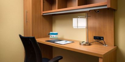 Day use room's workspace at Sonesta Simply Suites Phoenix Scottsdale.