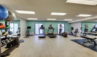 Fully equipped fitness center at Sonesta Select Scottsdale At Mayo Clinic Campus.