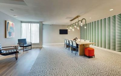 Lobby workspace at Sonesta Select Scottsdale At Mayo Clinic Campus.