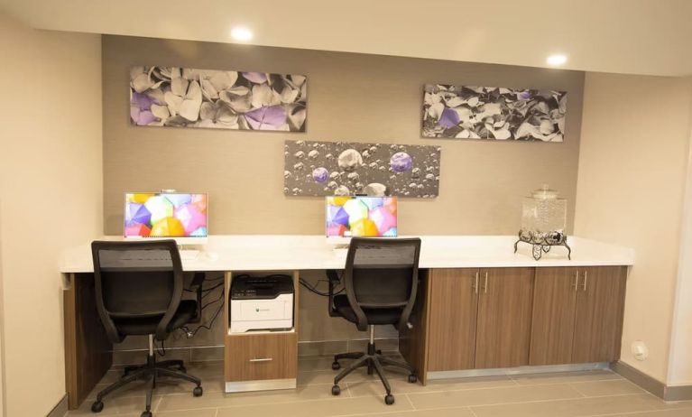 Business center with PC, internet, and printer at MainStay Suites Oak Brook Terrace - Chicago.