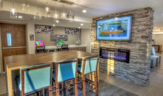 Lobby workspace at Sleep Inn Oakbrook Terrace.