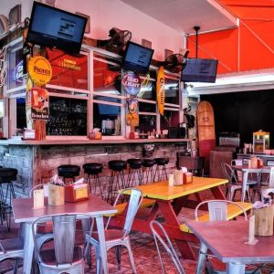 On-site bar and lounge area at Hollywood Beach Suites, A South Beach Group Hotel.
