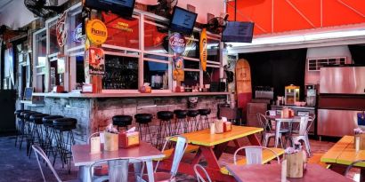 On-site bar and lounge area at Hollywood Beach Suites, A South Beach Group Hotel.