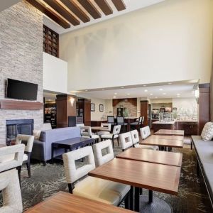 Dining area and workspace at Staybridge Suites Washington D.C.- Greenbelt.