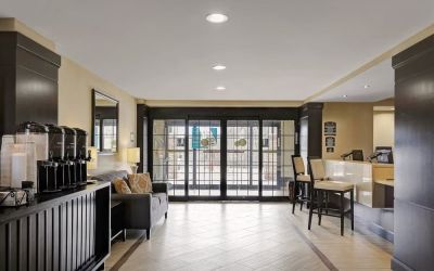Lobby seating and coffee area at Staybridge Suites Washington D.C.- Greenbelt.