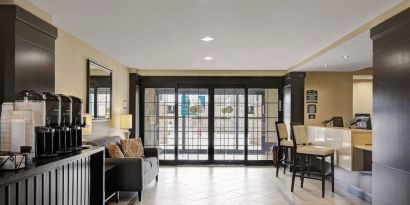 Lobby seating and coffee area at Staybridge Suites Washington D.C.- Greenbelt.