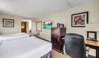 Day use twin room with work desk at Radisson Hotel Schaumburg.